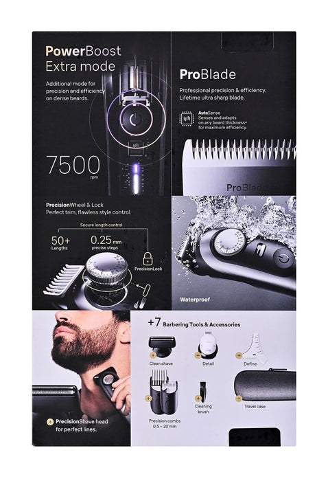Braun BeardTrimmer 9 80789785 beard trimmer AC/Battery 20 2 cm Wet & Dry Grey