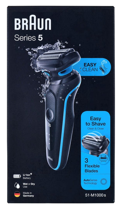 Braun Series 5 51-M1000s Foil shaver Black, Blue