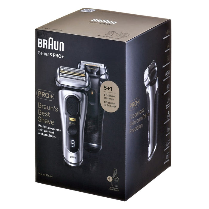Braun Series 9 Pro+ 9565cc Electric shaver Silver, Black
