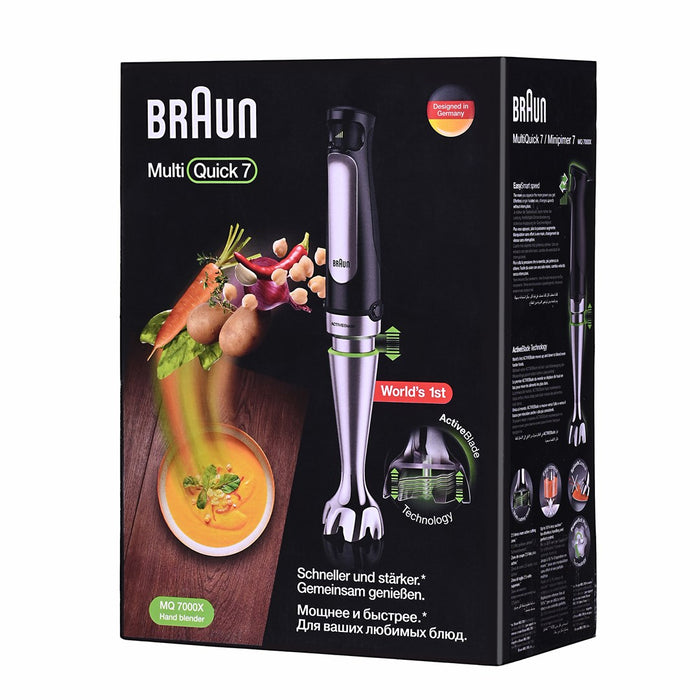 Braun MultiQuick 7 MQ7000X 0.6 L Immersion blender 1000 W Black, Stainless steel