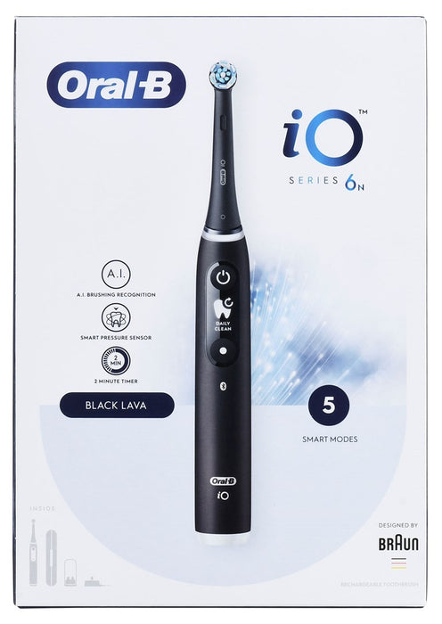BRAUN ORAL-B ELECTRIC TOOL IO 6N BLACK ONYX black