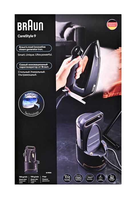 Braun CareStyle 9 IS 9090 BK 2700 W 2 L EloxalPlus soleplate Black, Copper