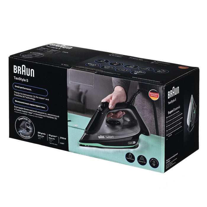 Braun TexStyle 5 SI 5277 GR Steam iron Ceramic soleplate 2700 W Green