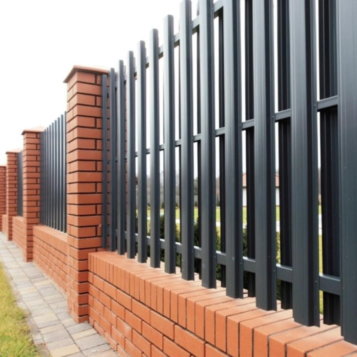 METAL FENCE LAMELL GRAY MAT 200X9CM