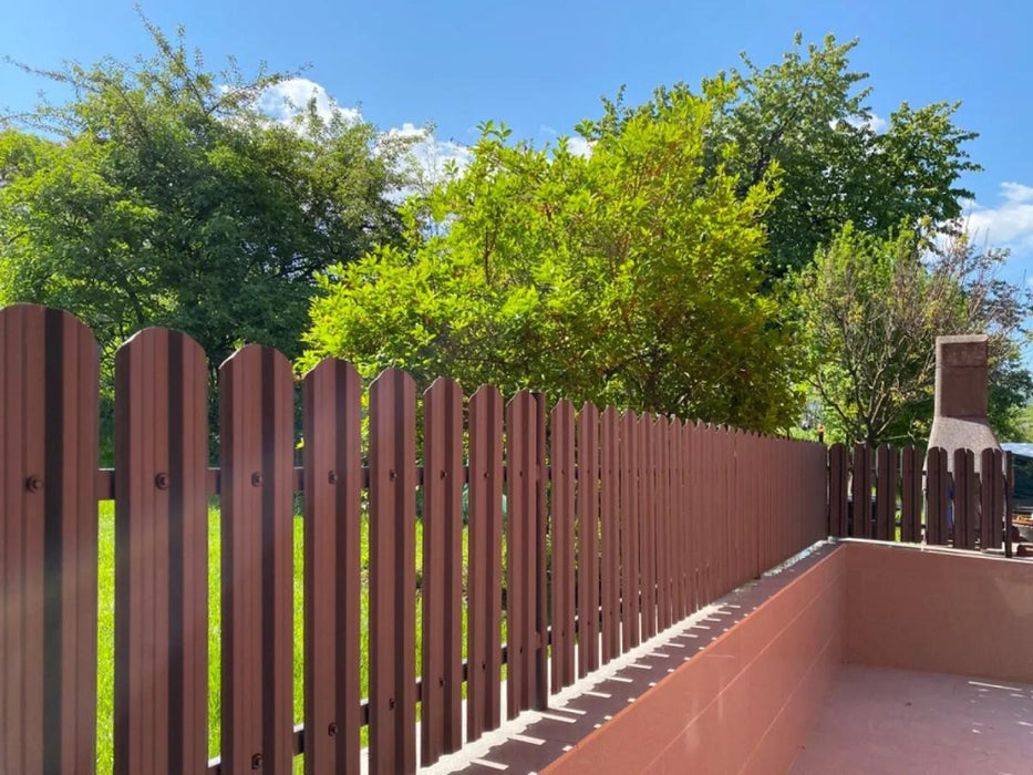 METAL FENCE LAMELL BROWN GLOSS 200X9