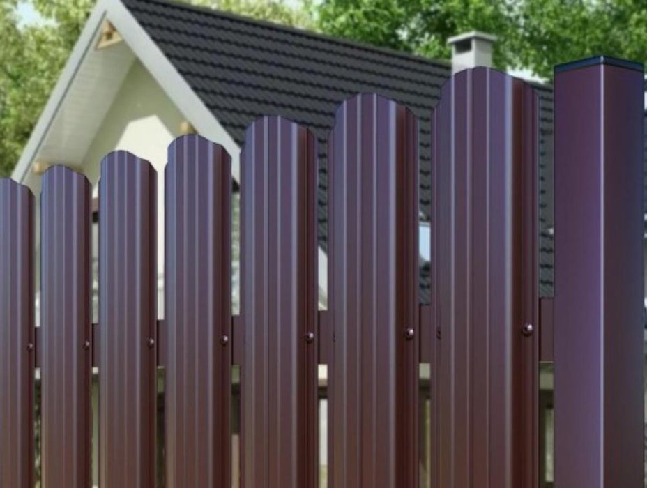 METAL FENCE LAMELL BROWN GLOSS 200X9
