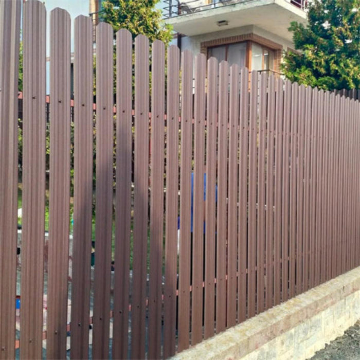 METAL FENCE LAMELL BROWN GLOSS 200X9