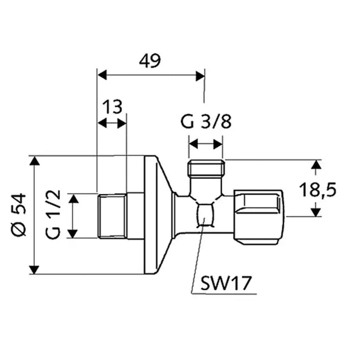 BREATH VALVE VKR SCHELL 1/2 x 3/8 - Сферични и спирателни кранове<<<Вик<<<Баня<<<Praktiker&&&Сферични и спирателни
