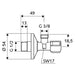 BREATH VALVE VKR SCHELL 1/2 x 3/8 - Сферични и спирателни кранове<<<Вик<<<Баня<<<Praktiker&&&Сферични и спирателни