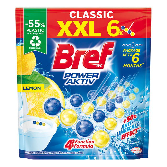 TOILET BLOCK 6X50 G LEMON POWER AKTIV BREF CLASSIC