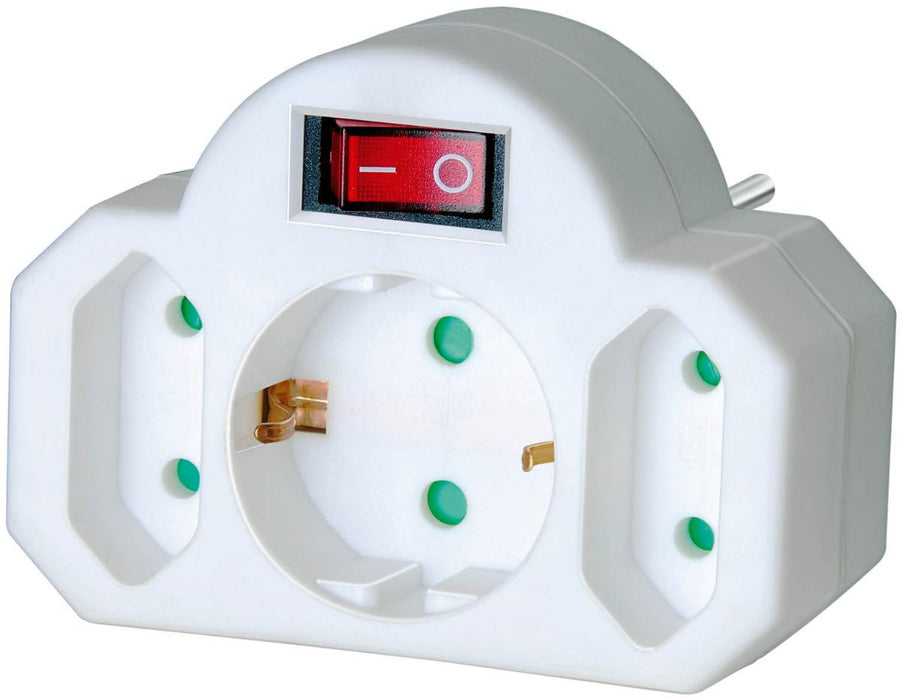ADAPTER 2 EU SOCKETS AND 1 SOCKET WITH KEY