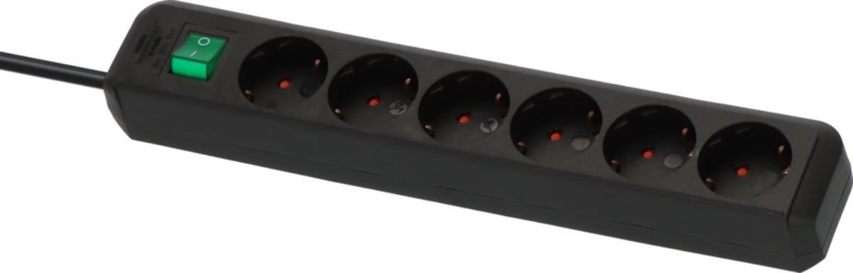 SPLITTER 6 SOCKETS 1.5M BLACK ECO WRENCH