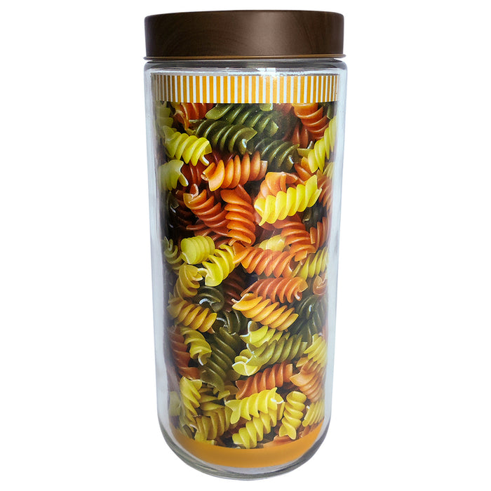 JAR WITH TRANSPARENT LID 1 L WOOD BRIO