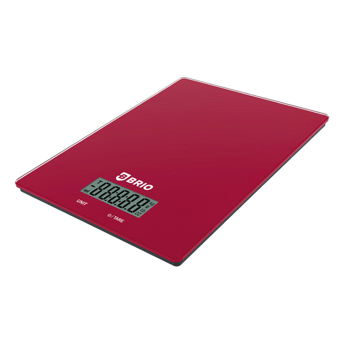 KITCHEN SCALE BURGUNDY BRIO