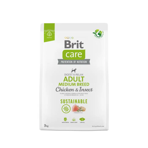 BRIT Care Dog Sustainable Adult Medium Breed Chicken & Insect - dry dog food - 3 kg - Dry foodDLP-KAS<<<For