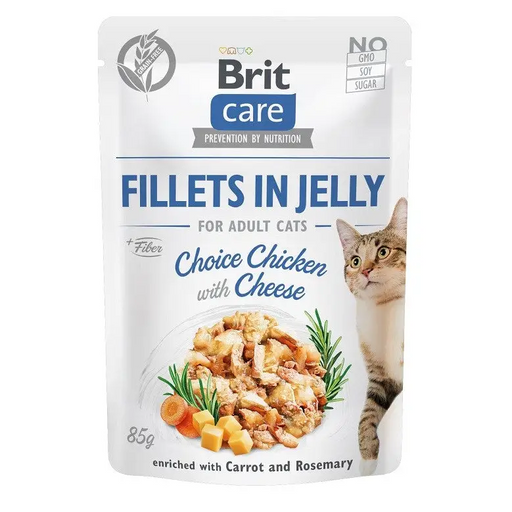 BRIT Care Fillets in Jelly chicken and cheese - wet cat food - 85 g - Wet foodDLK-KAM<<<For the catDLK<<<ActionPL