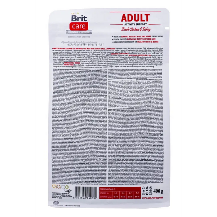 BRIT Care Grain Free Activity Support Adult - dry cat food - 400 g - Dry foodDLK-KAS<<<For the catDLK<<<ActionPL