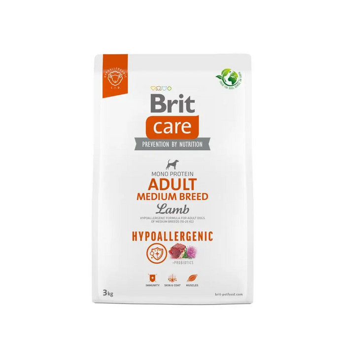 BRIT Care Hypoallergenic Adult Medium Breed Lamb - dry dog food - 3 kg - Dry foodDLP-KAS<<<For the dogDLP<<<ActionPL