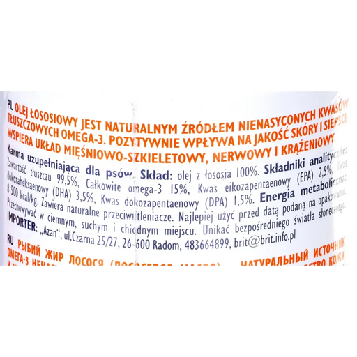 Brit Care Salmon oil 1000ml - Supplements and medicinal preparationsDLP-SPL<<<For the dogDLP<<<ActionPL