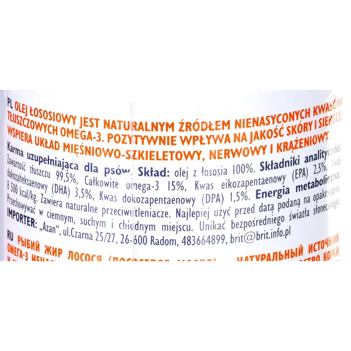 Brit Care Salmon oil 1000ml - Supplements and medicinal preparationsDLP-SPL<<<For the dogDLP<<<ActionPL