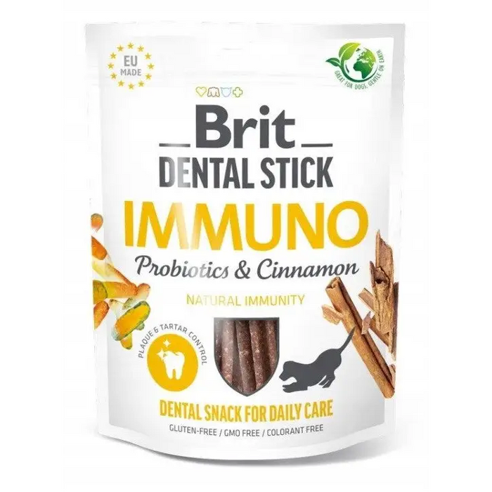 BRIT Dental Stick Immuno Probiotics & Cinnamon - dog treat - 251 g - DelicaciesDLP-PRZ<<<For the dogDLP<<<ActionPL