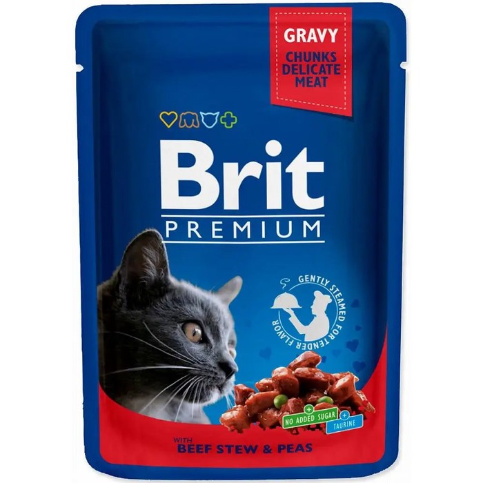 BRIT Premium Cat Beef Stew&Peas - wet cat food - 100g - Wet foodDLK-KAM<<<For the catDLK<<<ActionPL