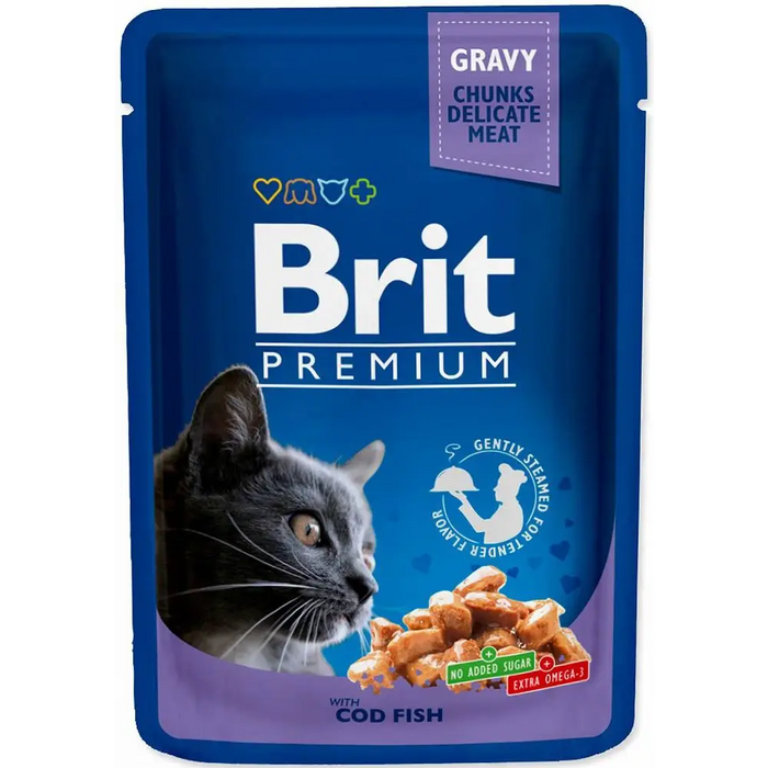 BRIT Premium Cat Cod Fish - wet cat food - 100g - Wet foodDLK-KAM<<<For the catDLK<<<ActionPL
