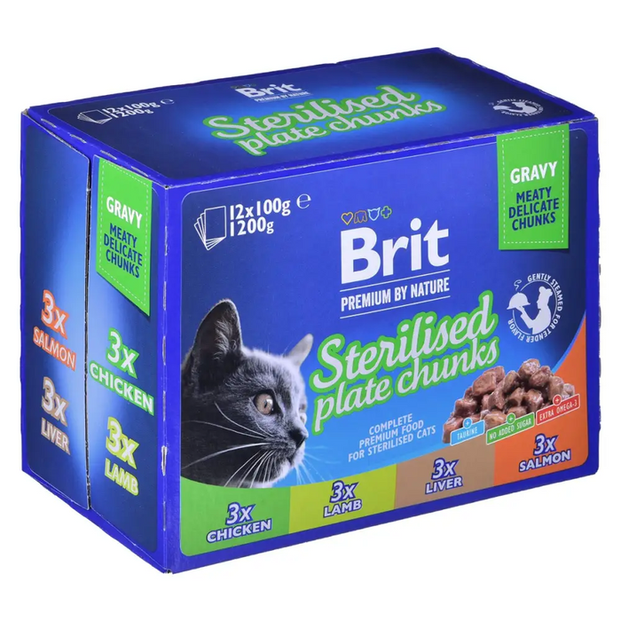 BRIT Premium Cat Sterilised Plate - wet cat food - 12x100g - Wet foodDLK-KAM<<<For the catDLK<<<ActionPL
