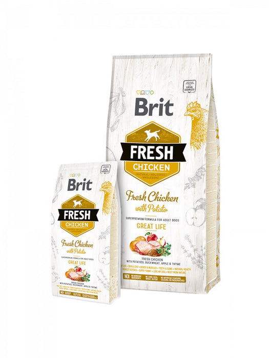 Brit Fresh 12 kg Adult Apple, Buckwheat, Chicken, Potato
