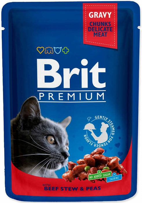 BRIT Cat Pouches Family Plate - wet cat food - 12 x 100g