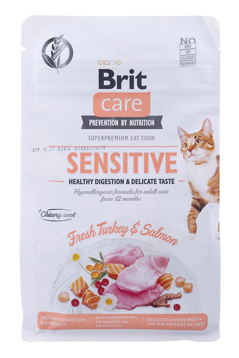 BRIT Care Grain-Free Sensitive Turkey&Salmon - dry cat food - 400 g