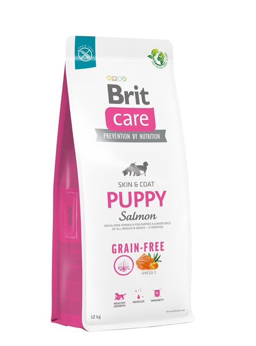 Dry food for puppies and young dogs of all breeds (4 weeks - 12 months).Brit Care Dog Grain-Free Puppy Salmon 12kg