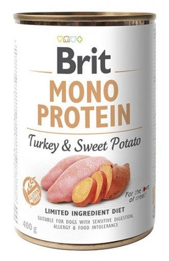 BRIT Mono Protein Turkey & Sweet potato - wet dog food - 400g