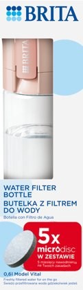 Brita Vital Filtering bottle 0.6 l Pastel peach