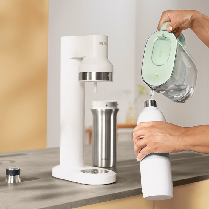 Brita sodaTRIO bottle (1 l; white)