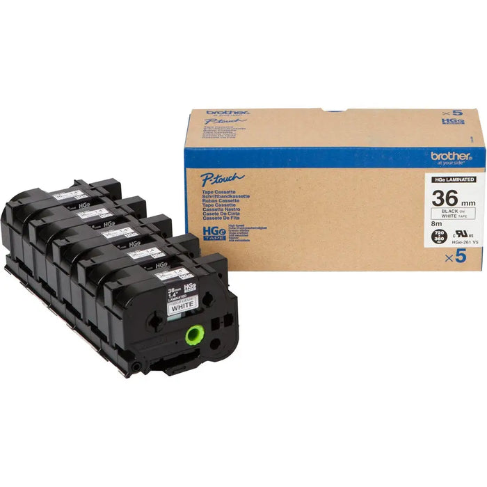 BROTHER HGE261V5 tape cassette 36mmx8m 5 pack - Ленти и Етикети<<<Консумативи - Принтер за етикети<<<Печат Сканиране и