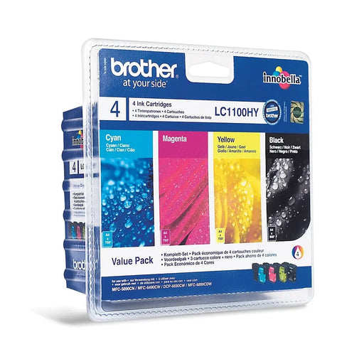 Brother LC-1100HY BK/C/M/Y VALUE BP Ink Cartridge High Yield Set - Консумативи за мастилоструйни устройства<<<BROTHER