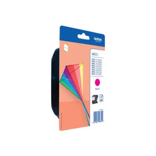 BROTHER LC-223 ink cartridge magenta standard capacity 550 pages 1-pack blister without alarm - Мастила и Мастилени