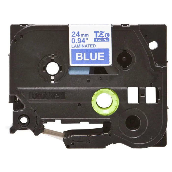 Brother TZe-555 Labelling Tape Cassette – White On Blue 24mm wide - Консумативи за етикетни принтери<<<BROTHER
