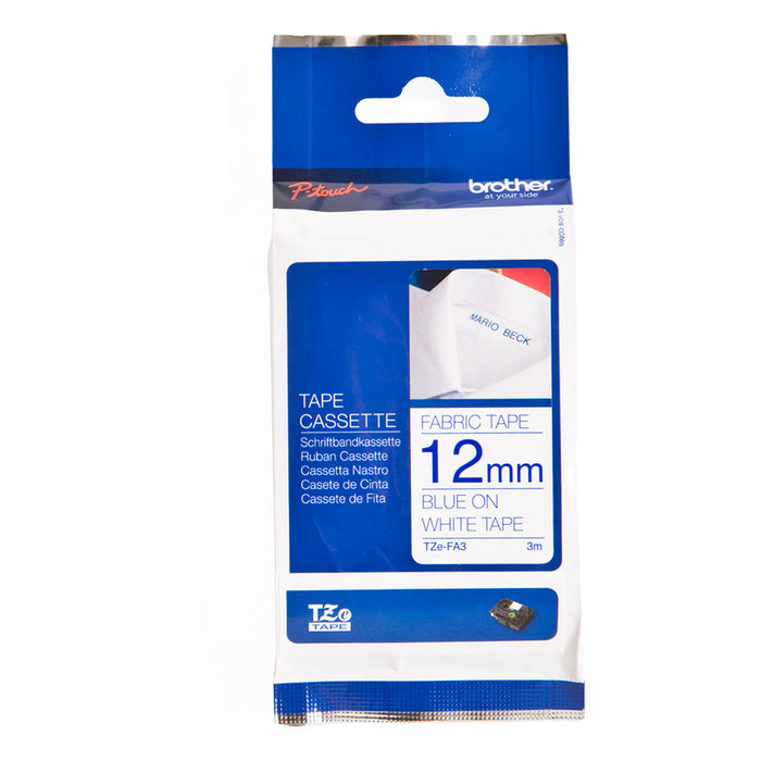 TEXTILE TAPE 12MM WHITE 3M BROTHER TZE-FA3