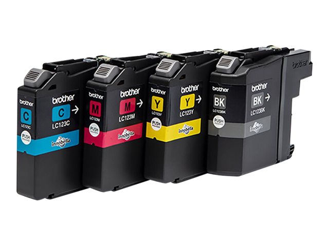 BROTHER LC-123 ink cartridge black and tri-colour standard capacity 1-pack blister without alarm