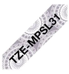 BROTHER TZe-MPSL31 tape black/grey lace pattern 12mm/4m