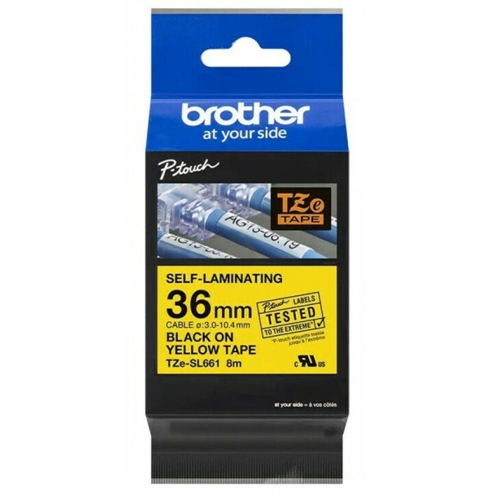 BROTHER TZeSL661 tape Black on Yellow 36mm