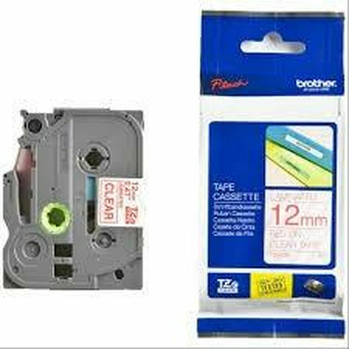 Brother TZe-132 Tape Red on Clear, Laminated, 12mm, 8m - Eco