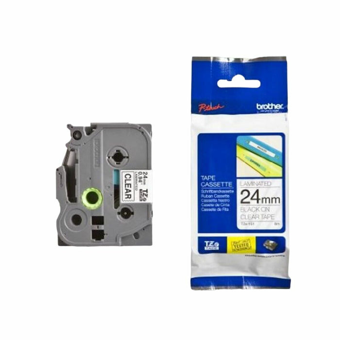 Brother TZe-151 Tape Black on Clear, Laminated, 24mm, 8 m - Eco