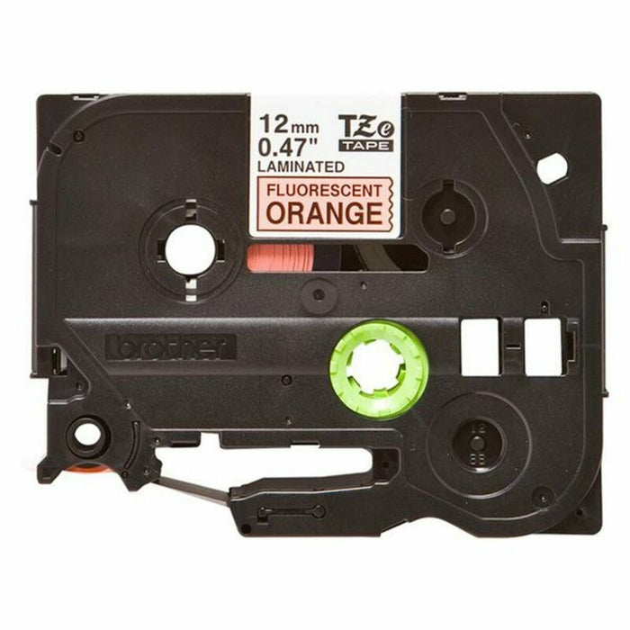 Brother TZe-B31 12mm Black on Fluo. Orange, Laminated, 12mm
