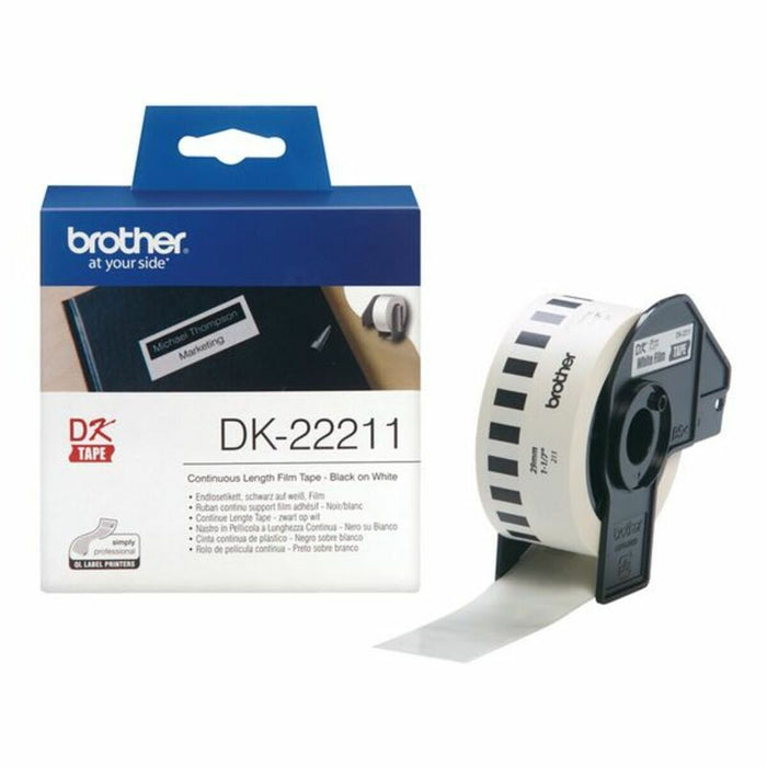 Brother DK-22211 White Continuous Film Tape 29mm x 15.24m