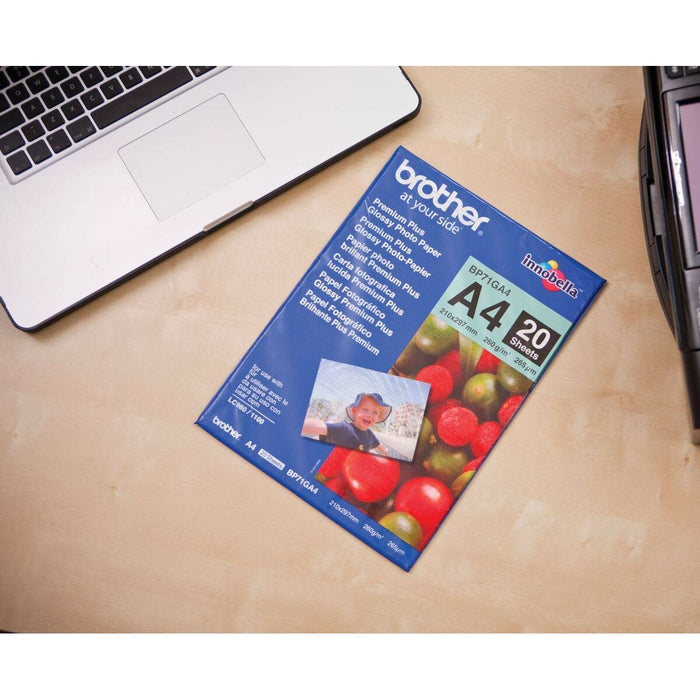 Brother BP71GA4 Premium Plus Glossy Photo Paper 20 Sheets