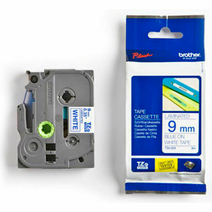 Brother TZe-223 Tape Blue on White, Laminated, 9mm, 8m - Eco