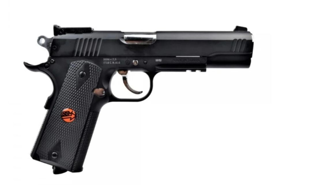 BRUNI 816 US Combat 4.5 mm BB airsoft pistol, 20-round CO₂ magazine, up to 17 joules